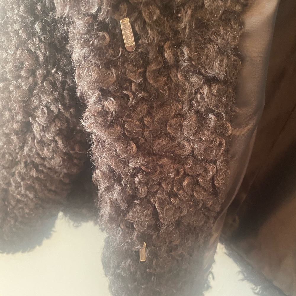 - Michael Kors coat L black Faux Fur Teddy NWT Jacket $325 - Picture 7 of 11